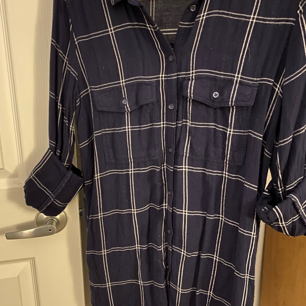 Extra Long Navy Flannel